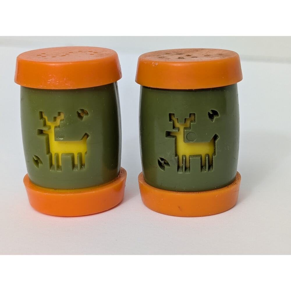 Vintage 60s Plastic St. Labre Indian School Set of Salt and Pepper Shakers